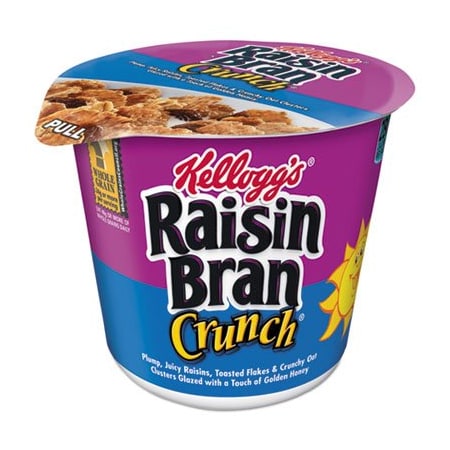 Keebler Kellogg's, BREAKFAST CEREAL, RAISIN BRAN CRUNCH, SINGLE-SERVE 2.8 OZ CUP, 6PK 01474